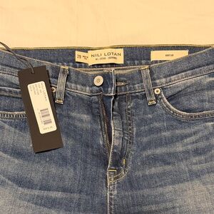 NWT Nili Lotan boot cut jeans classic wash sz 29 $395 brand new w tags